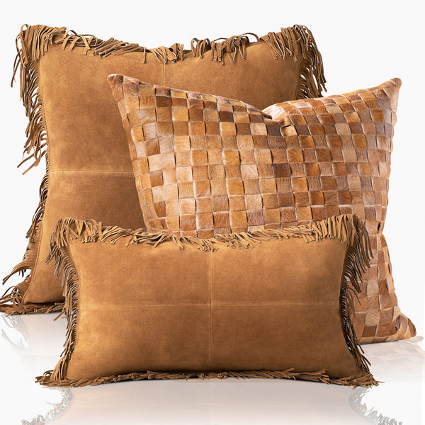 Coronado Suede Fringe Pillow