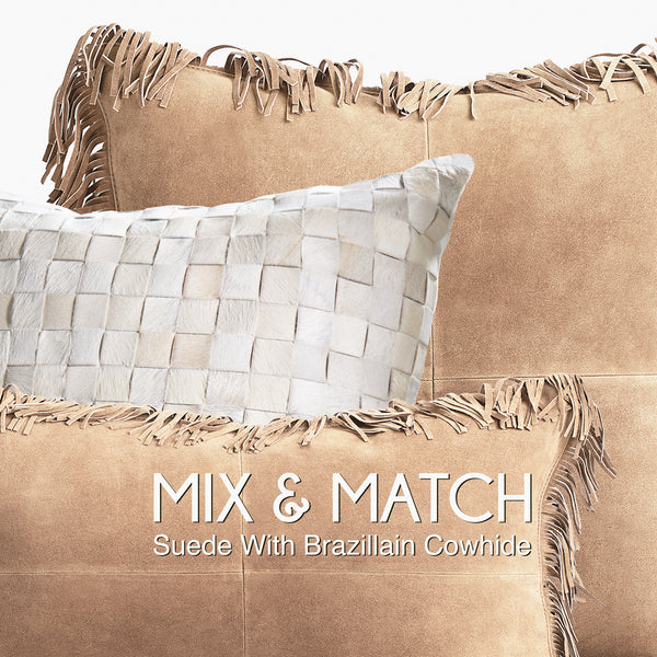 Coronado Suede Fringe Pillow