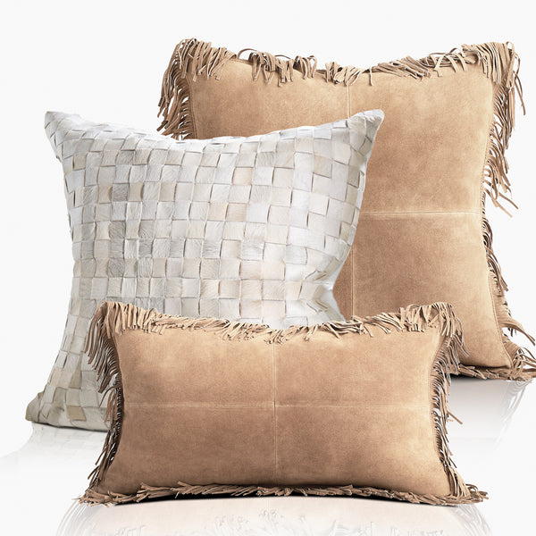 Coronado Suede Fringe Pillow