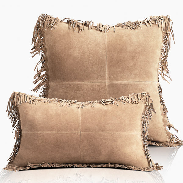 Coronado Suede Fringe Pillow
